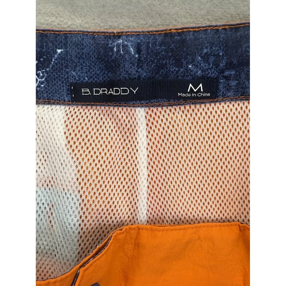 B Draddy Men's‎ Sz M Orange Mesh Lined Owen Outdoor Swim Trunk Shorts NWT